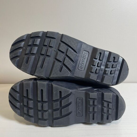 Sorel Flurry Winter Snow Boots Black/ Bright Blue Size US 6 No Lining Round Toe - Picture 8 of 12